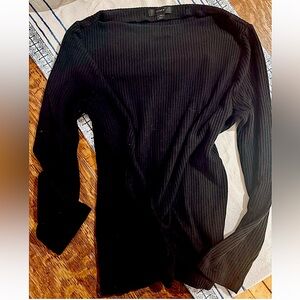 J Crew boatneck ribbed long sleeve top EUC
